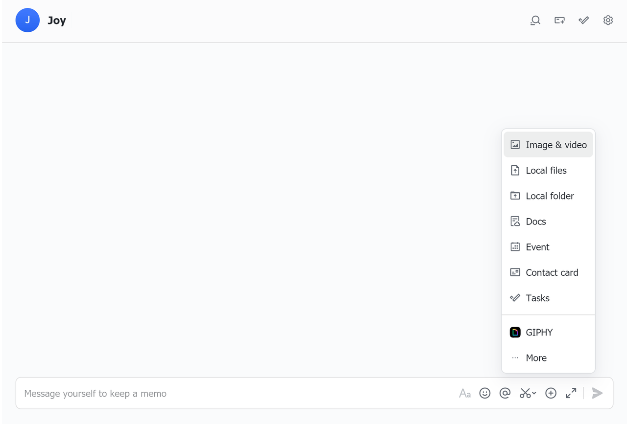 Gửi video đến một cuộc trò chuyện trên máy tính để bàn