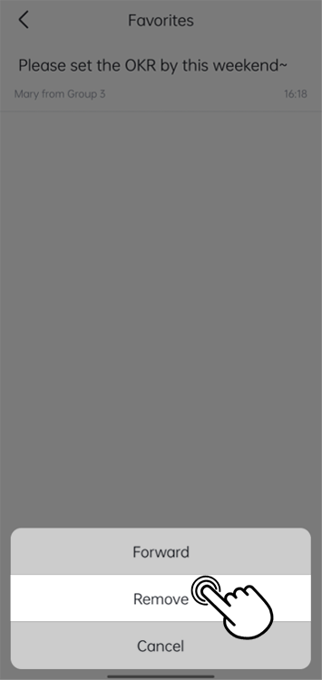 Xem mục yêu thích trên di động