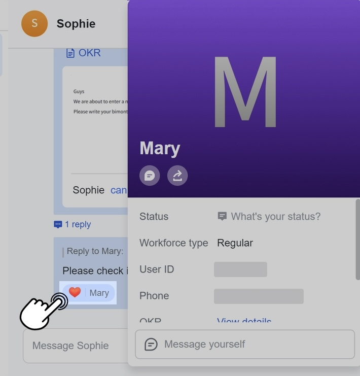 Xem người gửi phản ứng biểu tượng cảm xúc