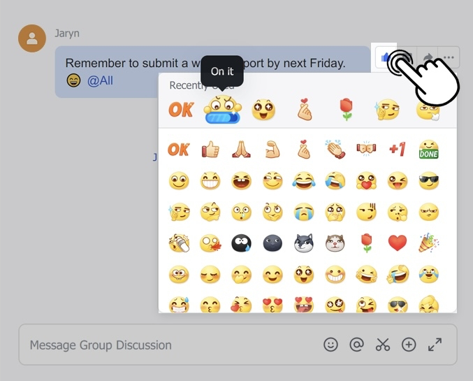 Gửi biểu tượng cảm xúc trên máy tính bàn