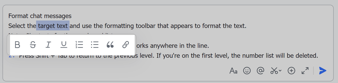 Định dạng tin nhắn cách 1