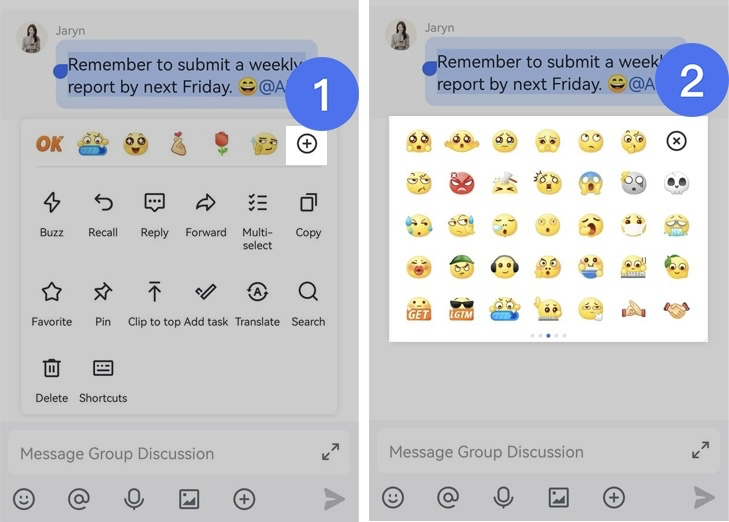 Tuỳ chọn biểu tượng cảm xúc