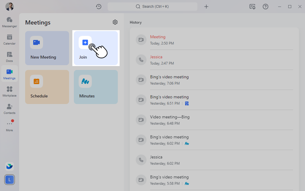 Tham gia cuộc họp với ID cuộc họp cách 2