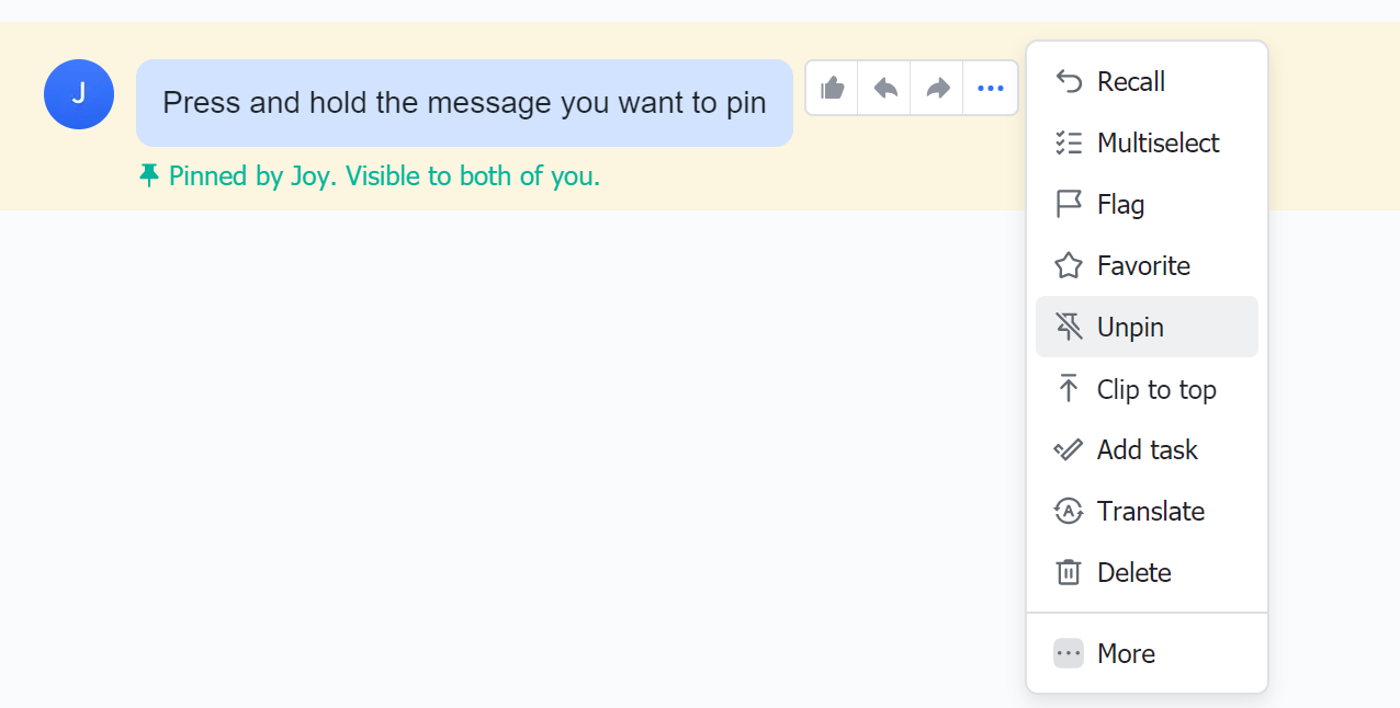 Xem các mục đã ghim bằng máy tính để bàn