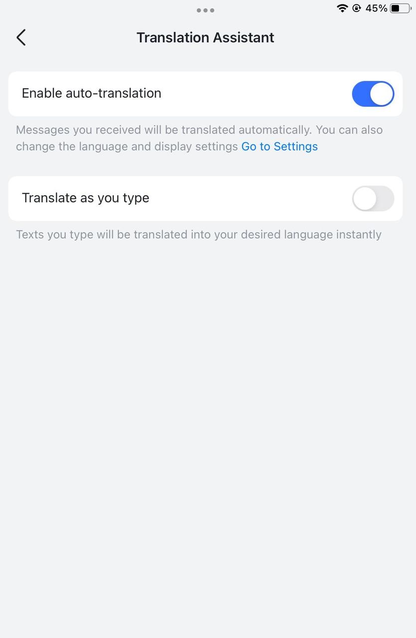 Cài đặt dịch tin nhắn thủ công trên điện thoại