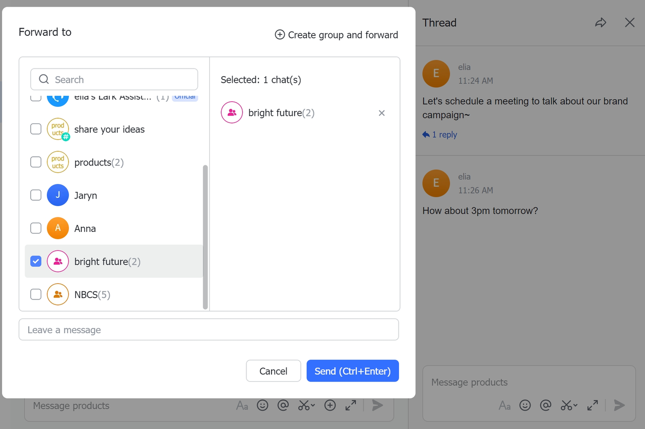 Chuyển tiếp chuỗi tin nhắn 2