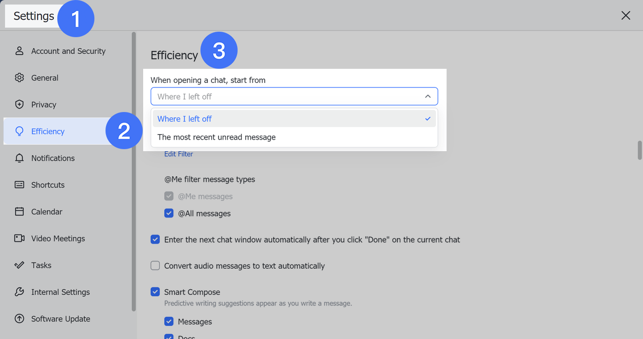 Sửa đổi cài đặt