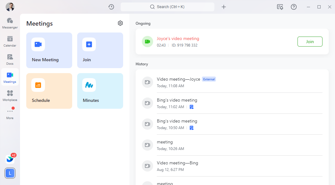 Tham gia cuộc họp đã bắt đầu