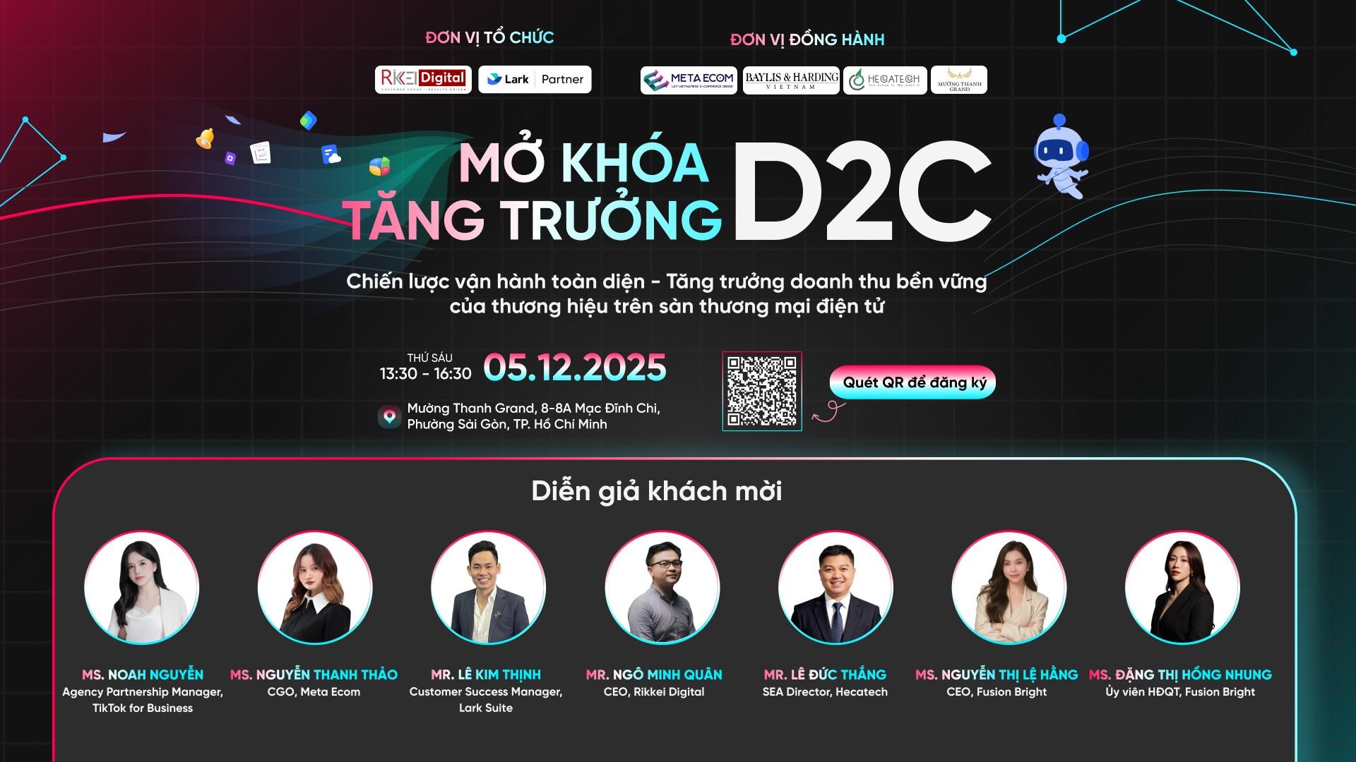 Workshop “Mở khóa tăng trưởng D2C: Chiến lược vận hành toàn diện - Tăng trưởng doanh thu bền vững của thương hiệu trên sàn TMĐT"