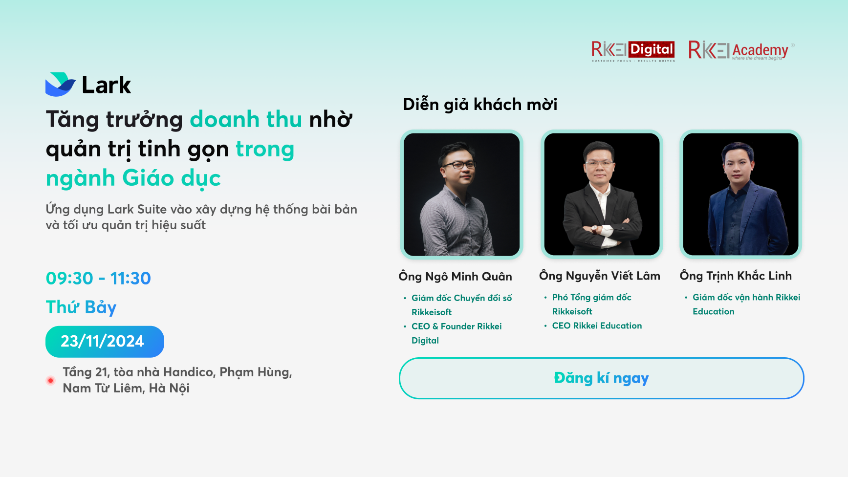 Workshop "Tăng trưởng doanh thu nhờ quản trị tinh gọn trong ngành Giáo dục"