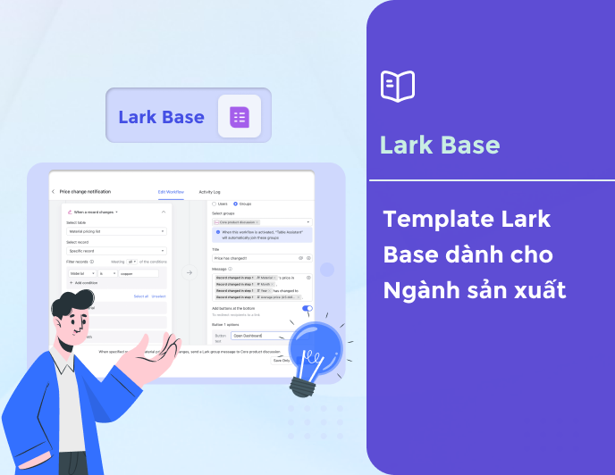 Template Lark Base dành cho Ngành sản xuất