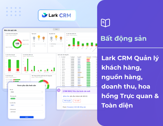 Lark CRM cho ngành Bất động sản: Giải pháp quản lý toàn diện, nâng cao hiệu quả kinh doanh