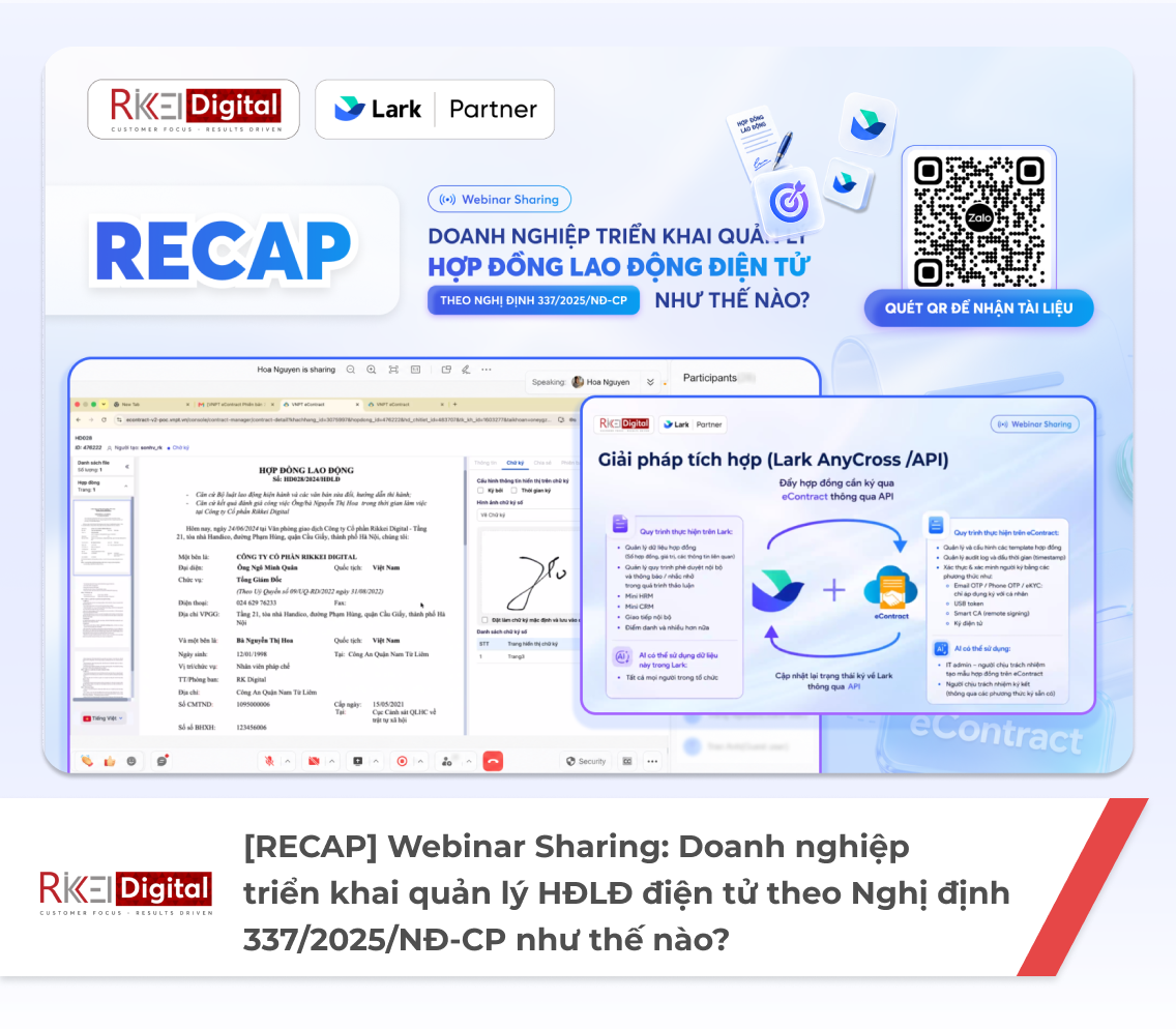 [RECAP] Webinar Sharing: Doanh nghiệp triển khai quản lý hợp đồng lao động điện tử theo Nghị định 337/2025/NĐ-CP như thế nào?