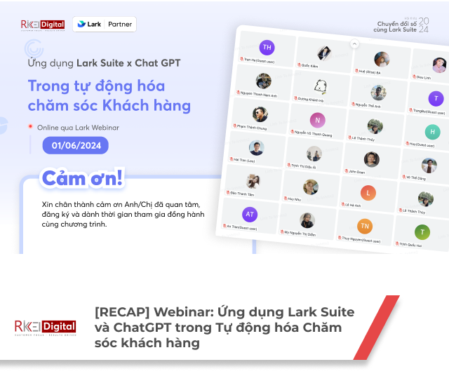 [RECAP] Webinar: Ứng dụng Lark Suite và ChatGPT trong Tự động hóa Chăm sóc khách hàng