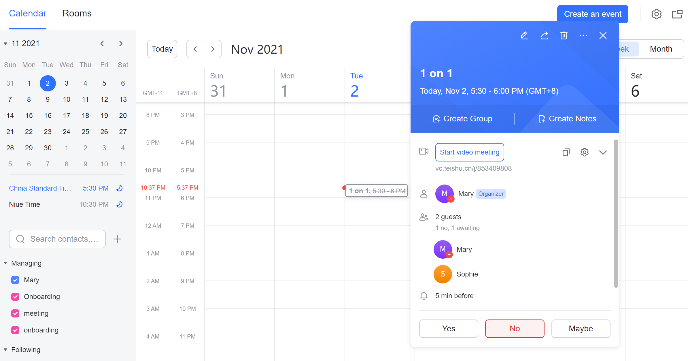 Ứng dụng Lark Calendar vào ngành y tế