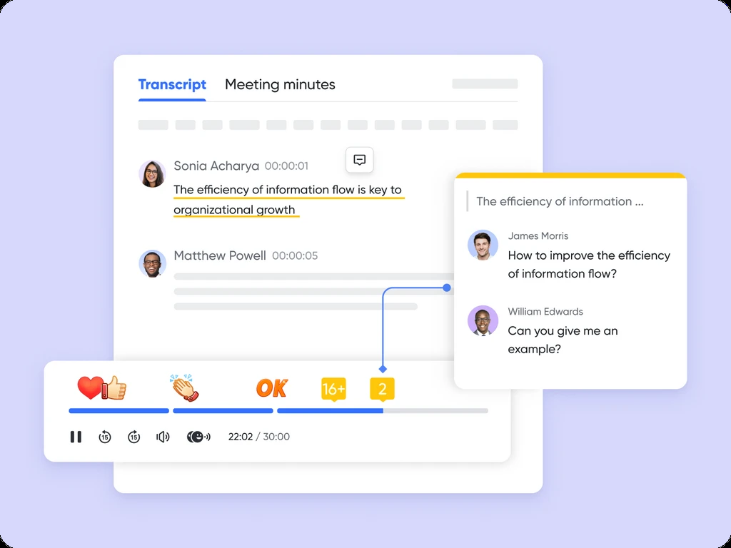 Tính năng chuyển lời nói thành văn bản của Lark Minutes