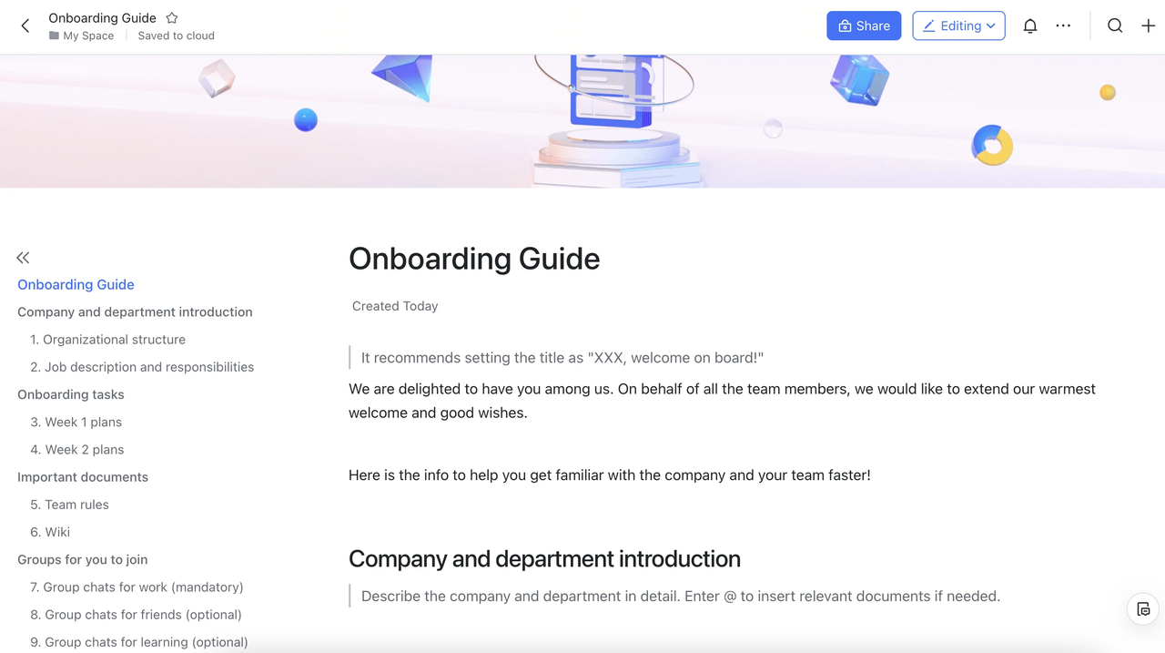 Template Hướng dẫn Onboarding
