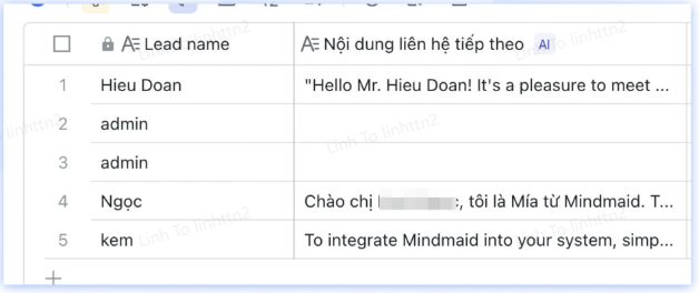 Dùng AI để tạo ra các lời chào hàng tự nhiên cho nhân viên sale