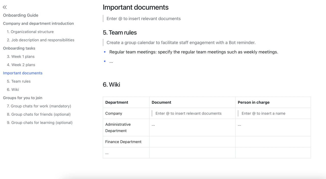 Template Hướng dẫn Onboarding