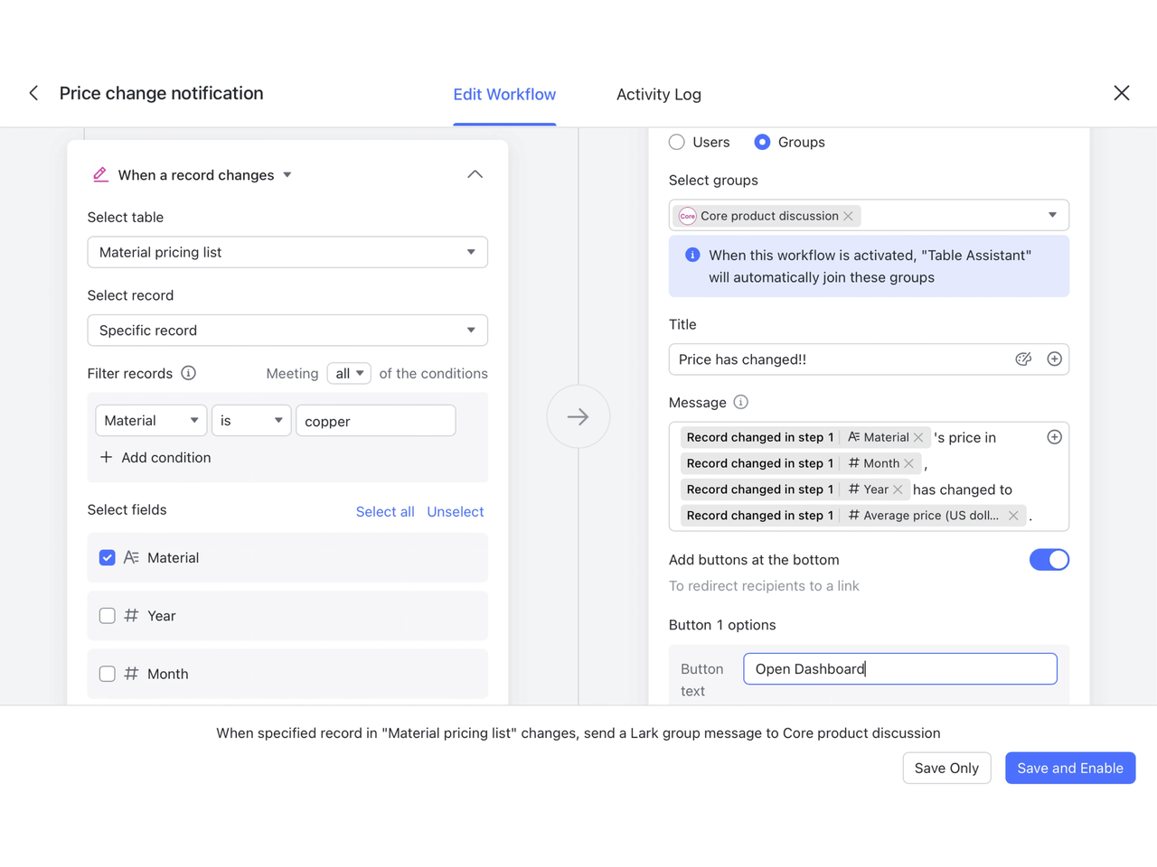 Template Theo dõi và phân tích giá nguyên vật liệu