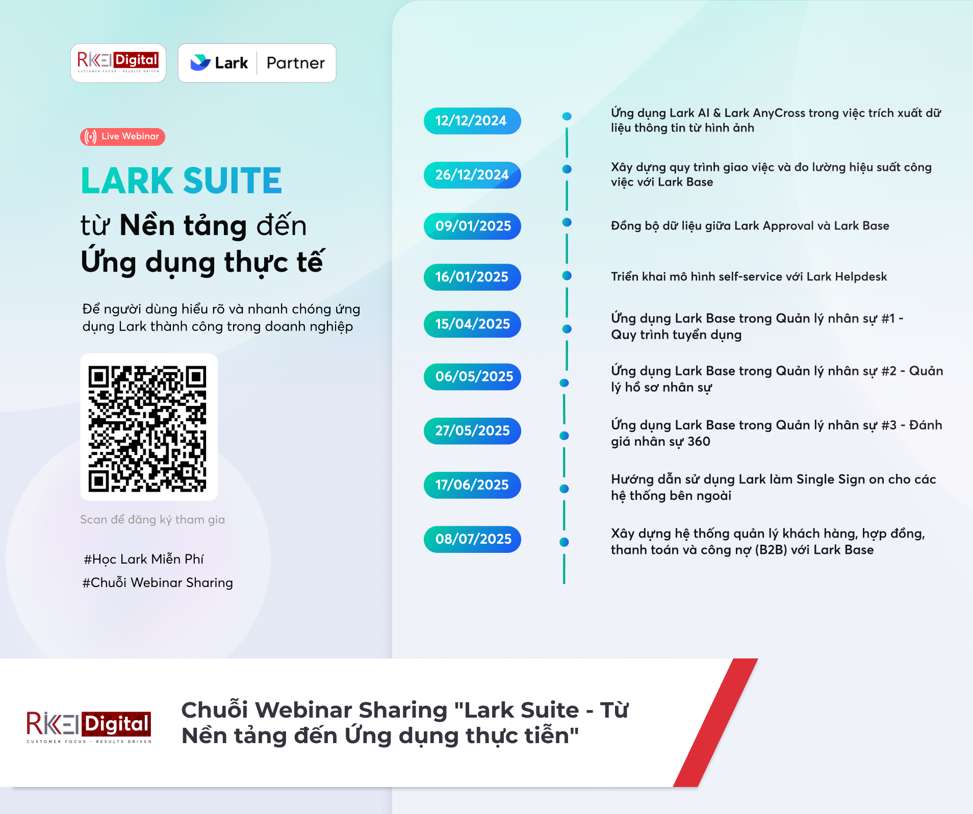 [HỌC LARK MIỄN PHÍ] Chuỗi Webinar Sharing "Lark Suite - Từ Nền tảng đến Ứng dụng thực tiễn"