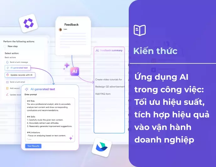 Ứng dụng AI trong công việc: Tối ưu hiệu suất, tích hợp hiệu quả vào vận hành doanh nghiệp