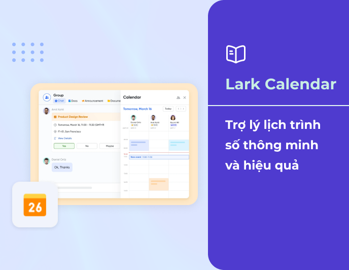 Lark Calendar - Trợ lý lịch trình số thông minh và hiệu quả