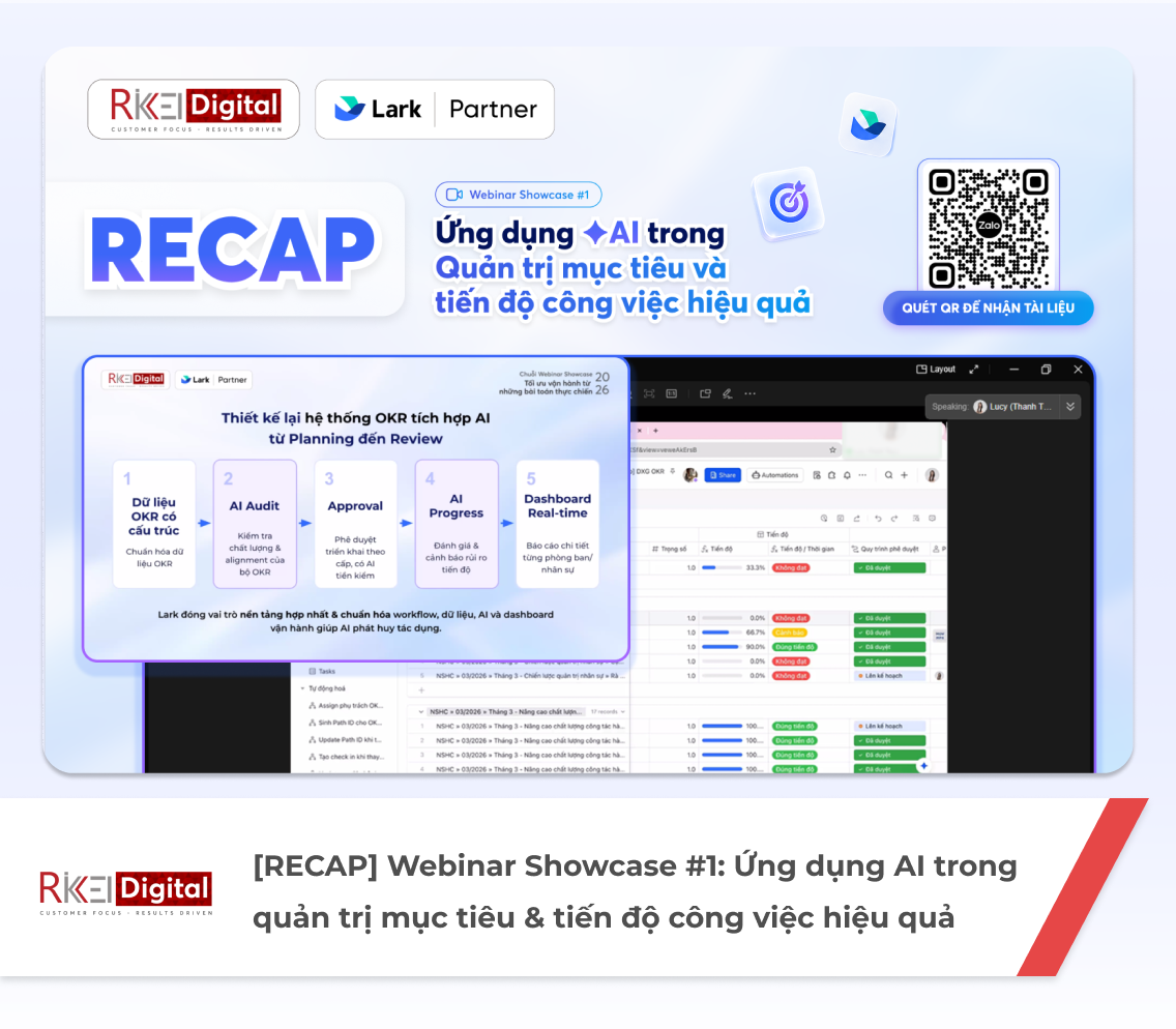 [RECAP] Webinar Showcase #1: Ứng dụng AI trong quản trị mục tiêu & tiến độ công việc hiệu quả