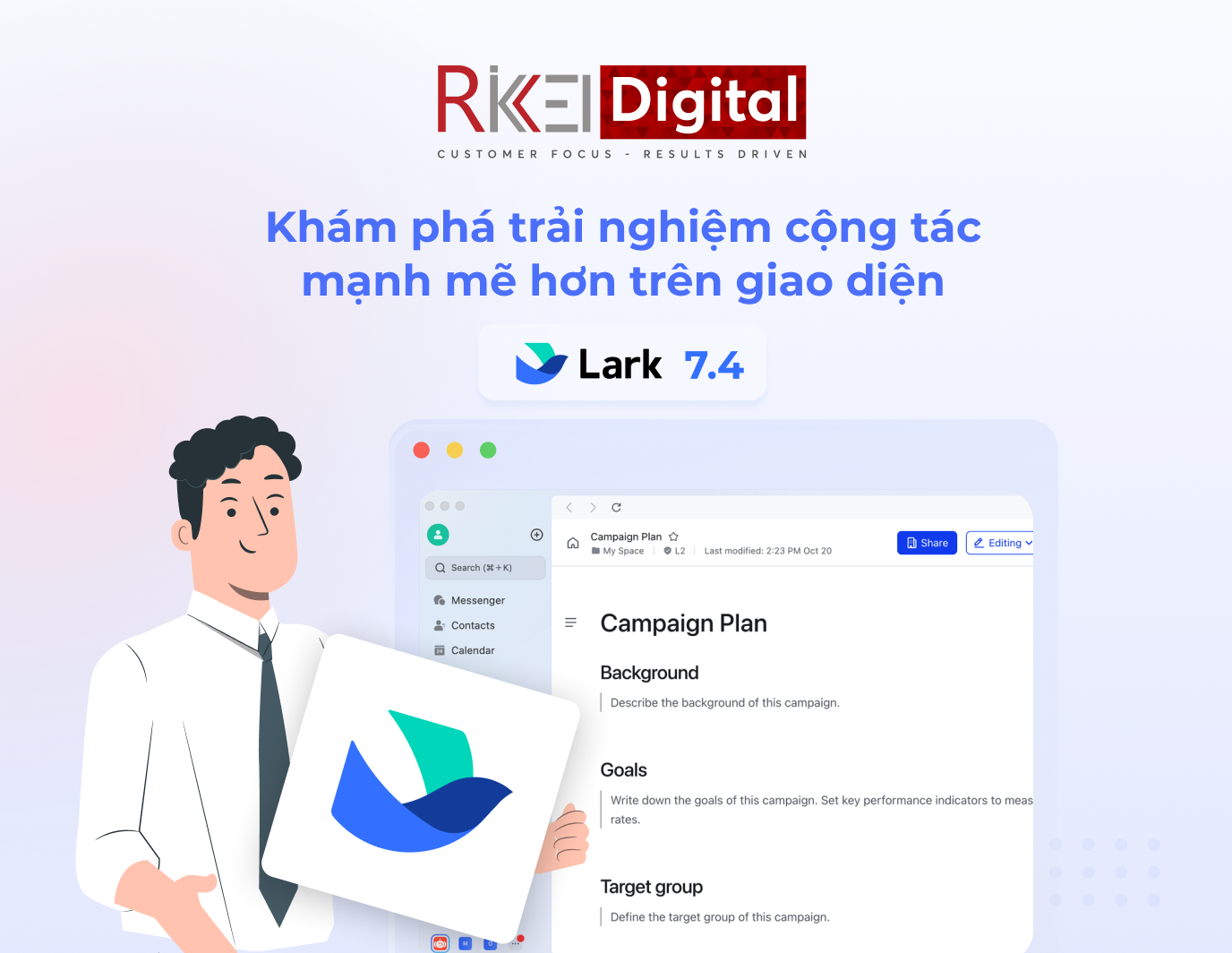 Khám phá trải nghiệm cộng tác mạnh mẽ hơn trên giao diện Lark V.7.4