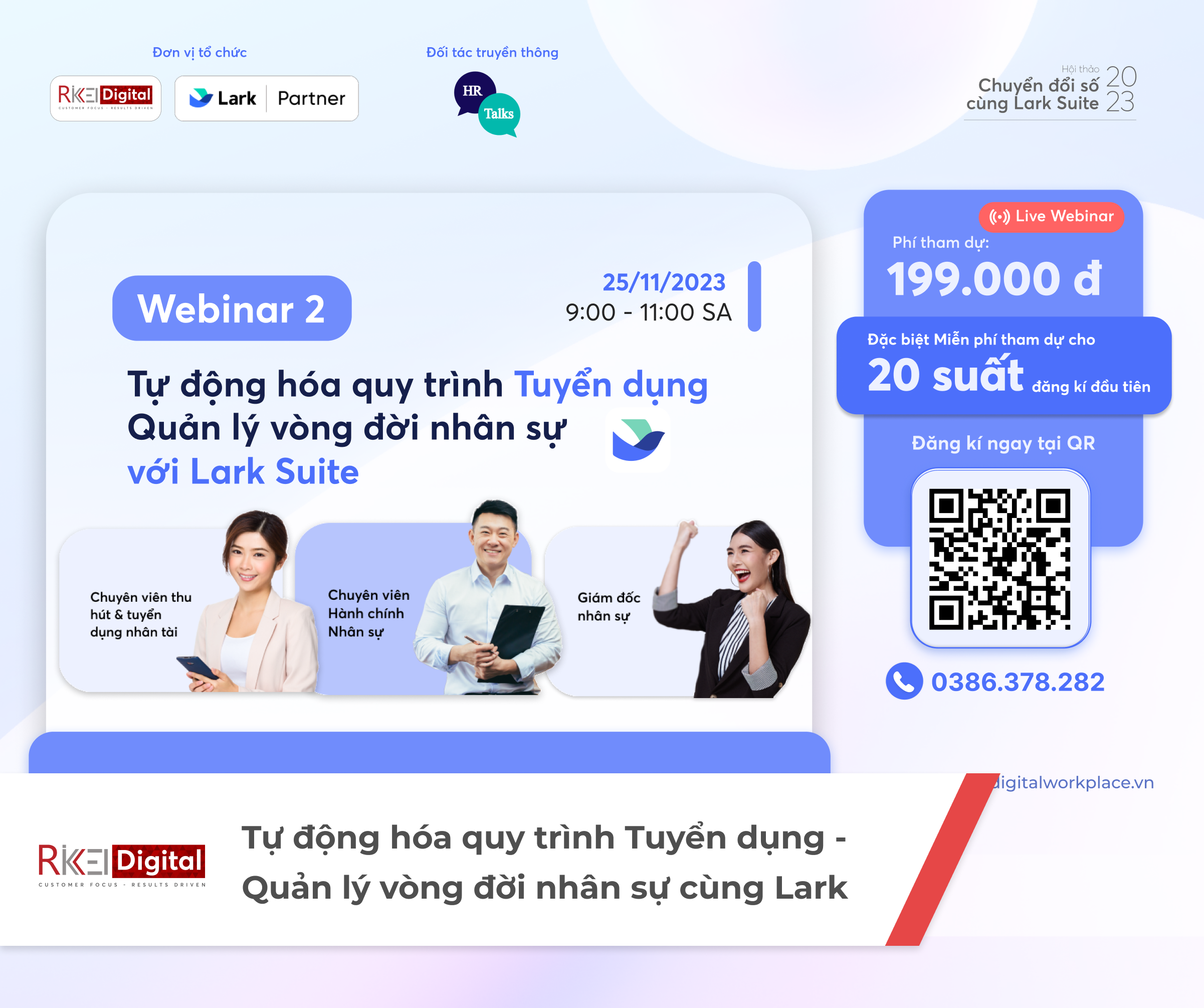 Webinar #2: "Tự động hóa quy trình Tuyển dụng - Quản lý vòng đời nhân sự với Lark Suite"