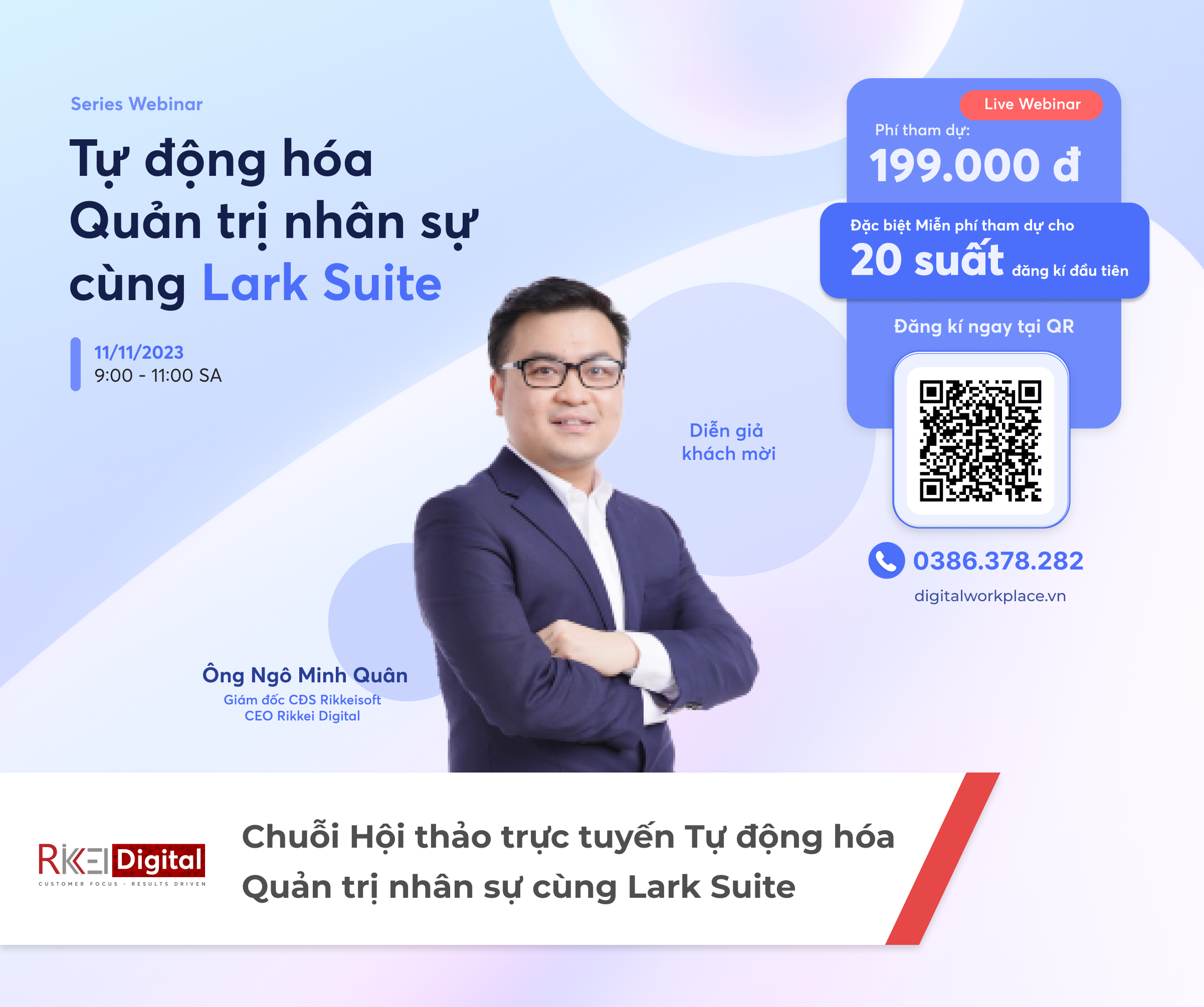 Khởi động chuỗi Hội thảo: "Tự động hóa Quản trị nhân sự cùng Lark Suite"