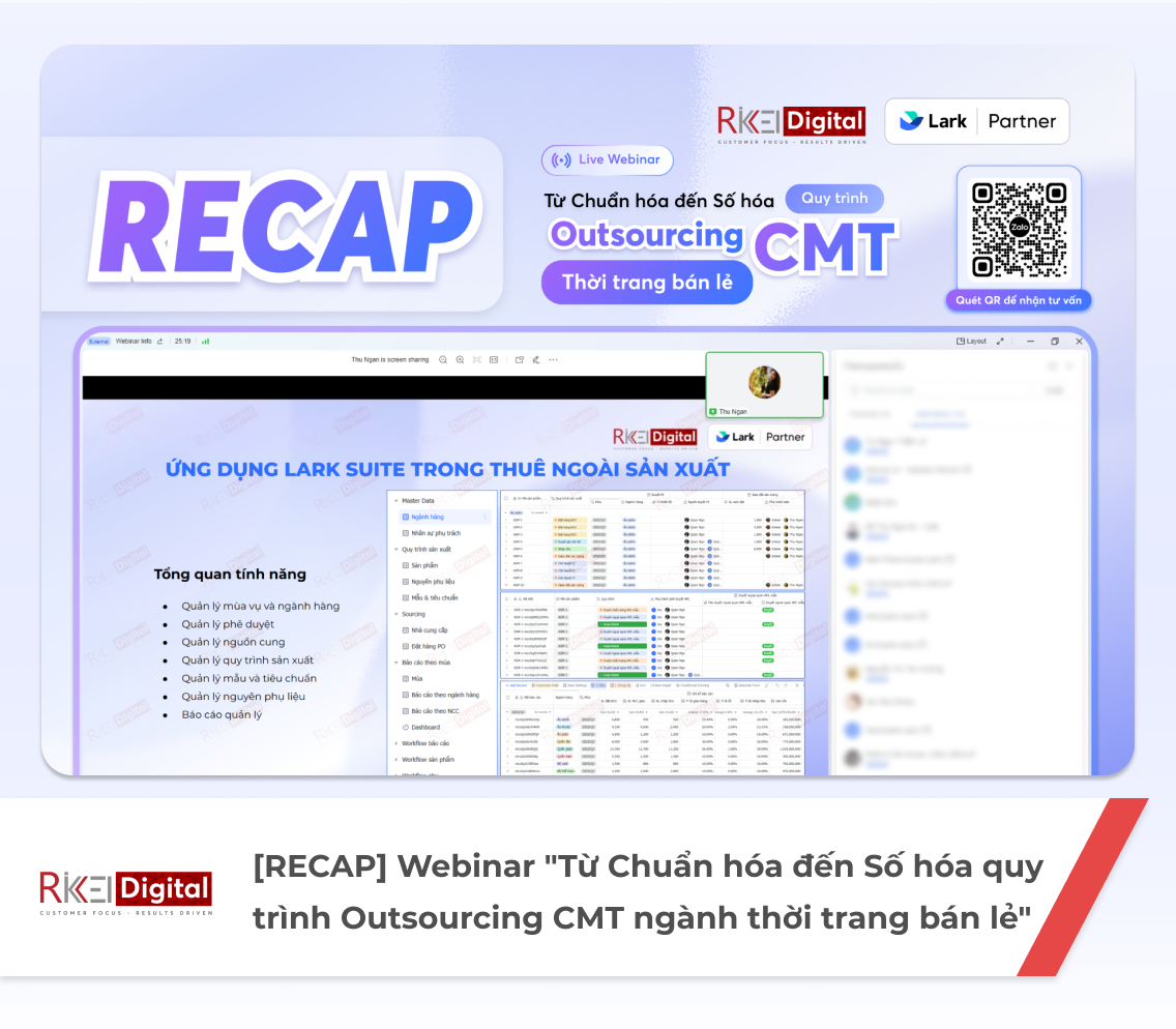 [RECAP] Webinar "Từ Chuẩn hóa đến Số hóa quy trình Outsourcing CMT ngành thời trang bán lẻ"