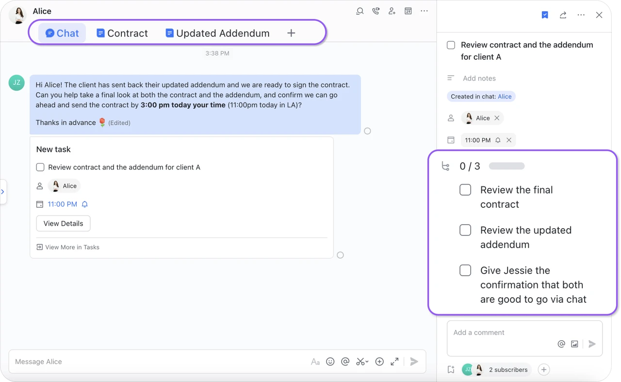 dùng lark để phối hợp và giao tiếp qua lại khi ở các múi giờ khác nhau