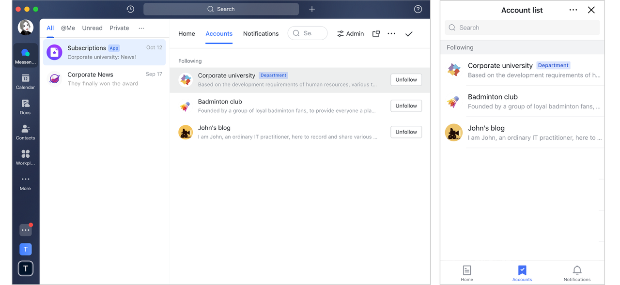 Theo dõi tài khoản
