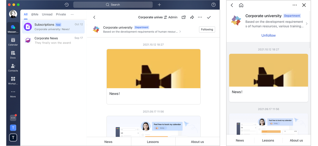 Mở ứng dụng & xem bài viết/ tài khoản chi tiết