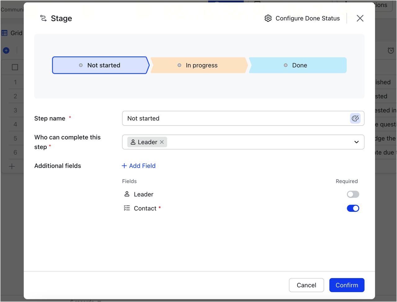 1. Thêm trường Flow