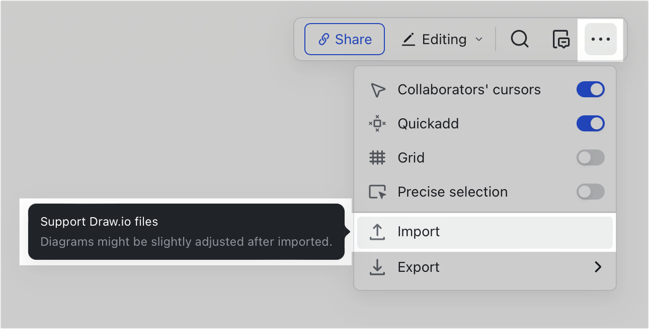 Nhập các file Draw.io