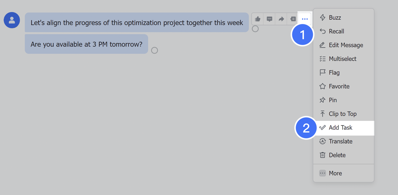  tạo to-do-list từ chính các tin nhắn trên Lark Messenger