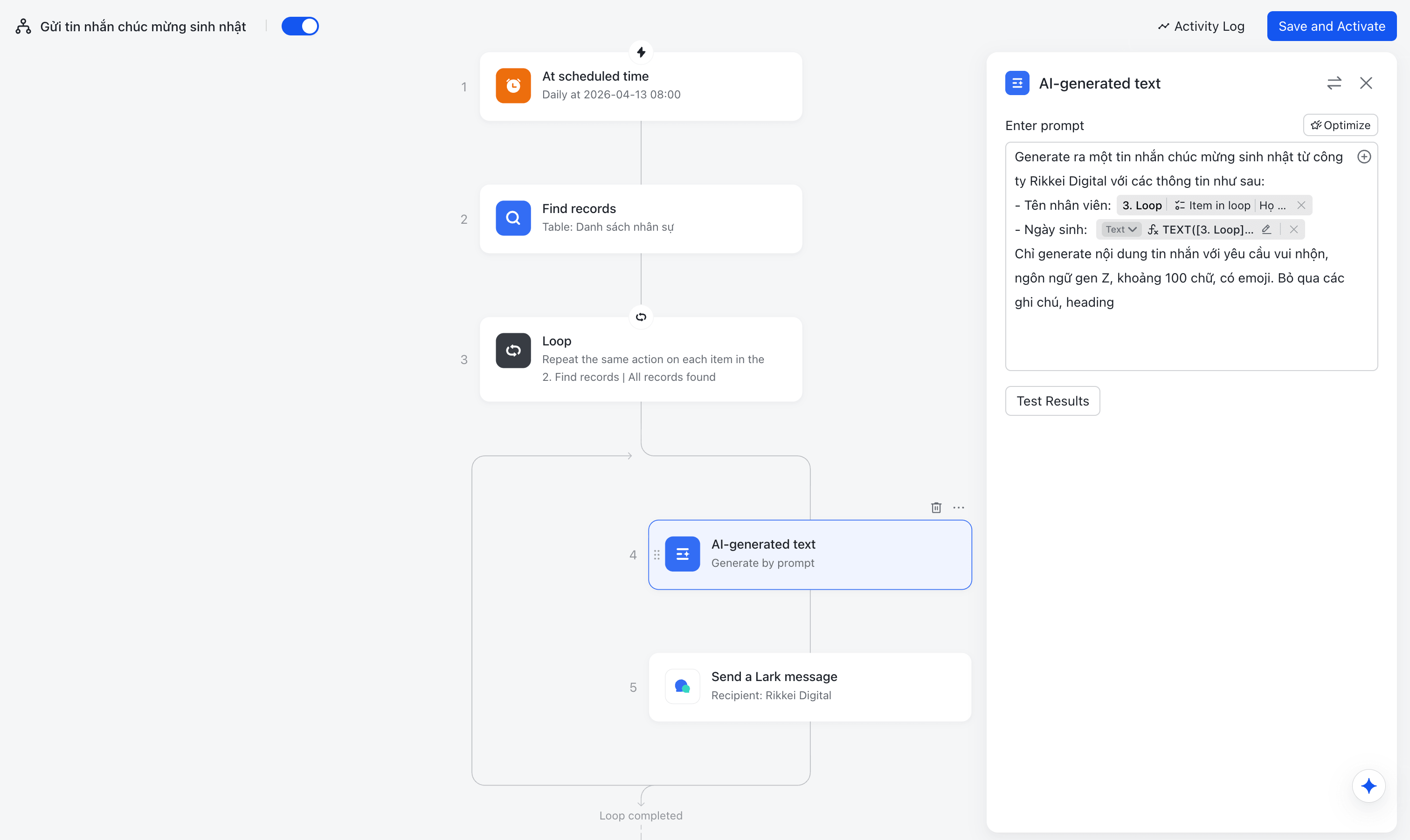 AI node trong Base Workflow