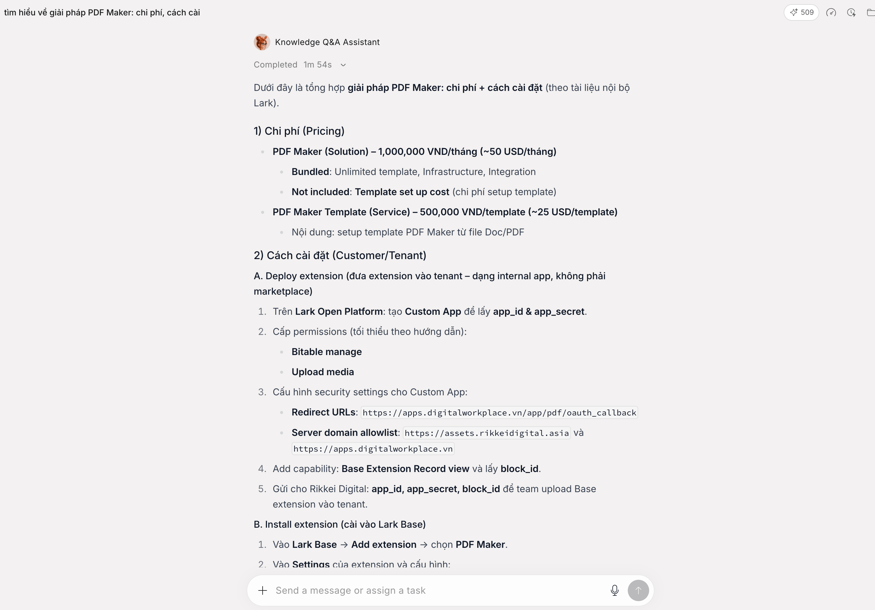 Knowledge Q&A Agent tr&ecirc;n AnyGen