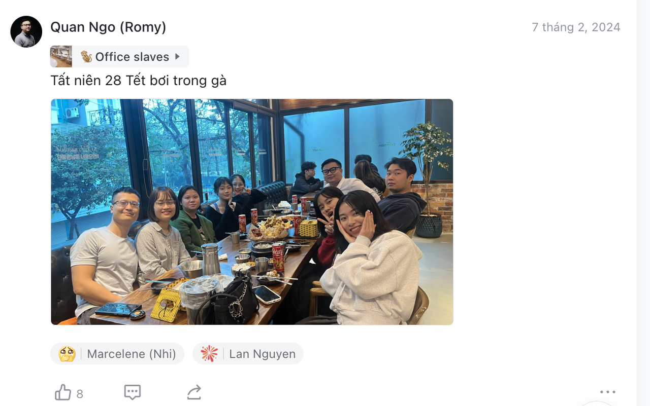 chia se cac hoat dong noi bo