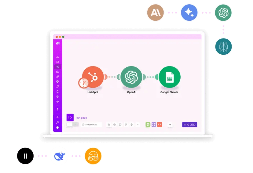 Make: Visual workflow builder cho quy tr&igrave;nh nhiều logic