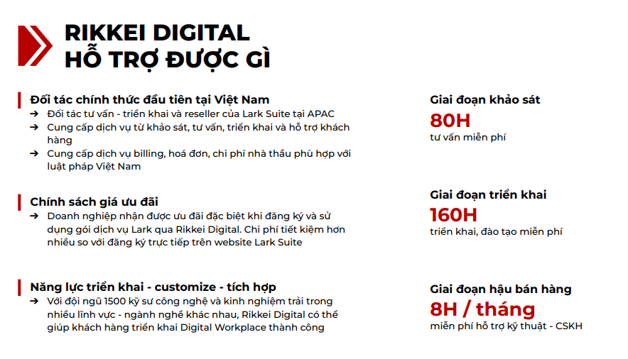 rikkei digital hỗ trợ triển khai lark suite việt nam