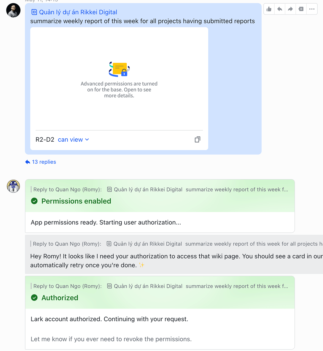OpenClaw tích hợp vào Lark và hoạt động dựa trên phân quyền & bảo mật do doanh nghiệp tùy chỉnh