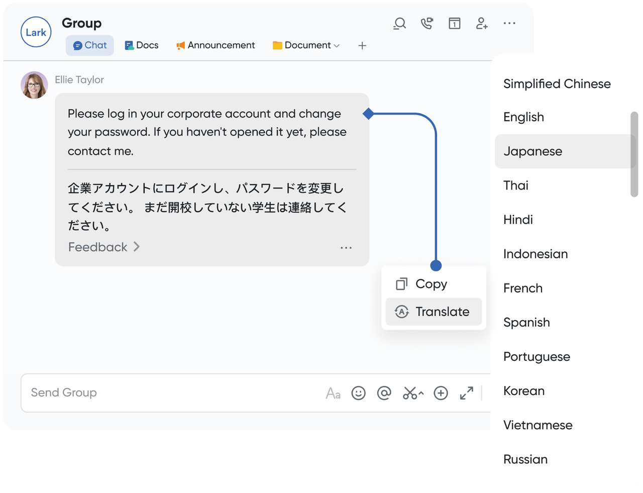 lark giúp anker giao tiếp liên quốc gia