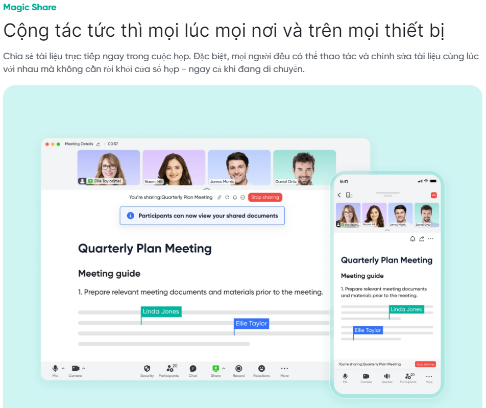 lark meeting magic share