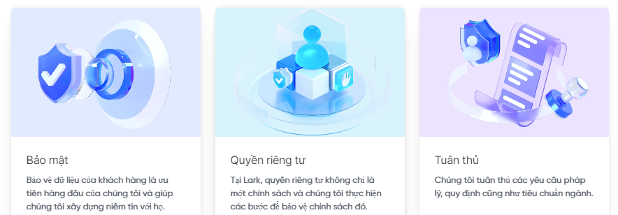 lark suite bảo mật dữ liệu và quyền riêng tư