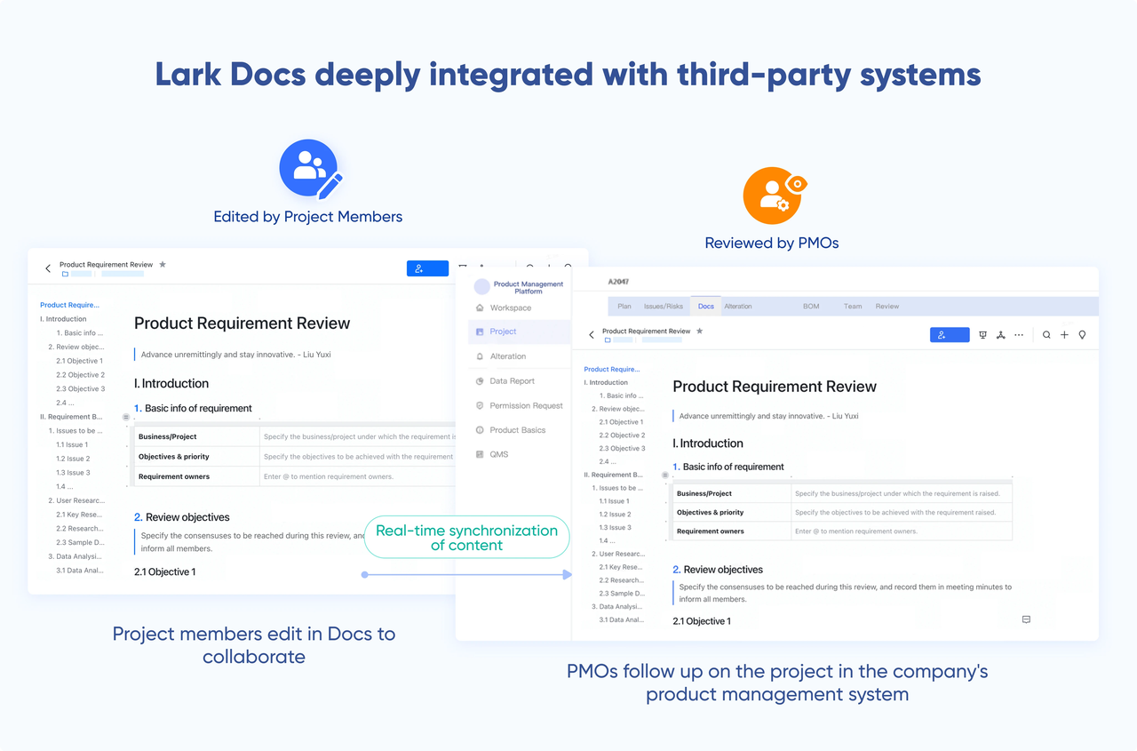lark tích hợp sâu với các hệ thống bên thứ ba
