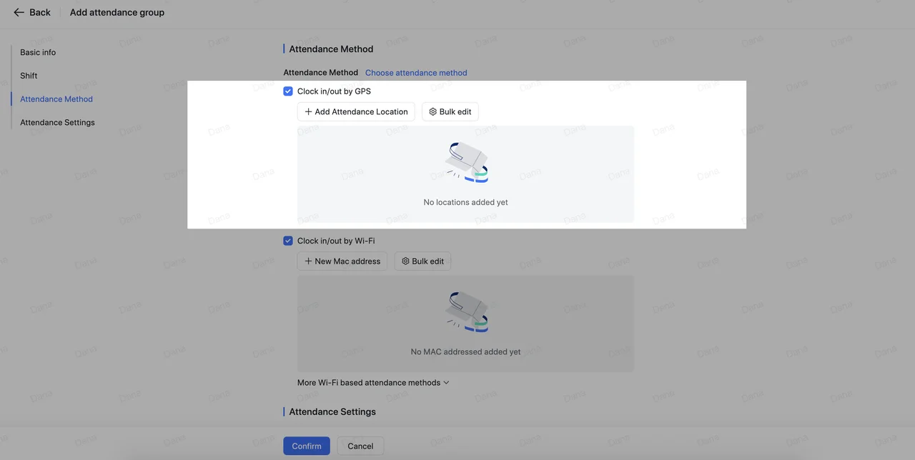 Thiết lập chấm công bằng GPS