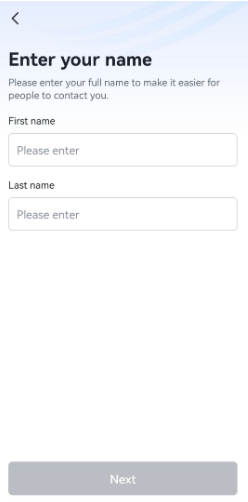 nhập họ và tên